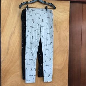 2x Pairs OLD NAVY GIRLS SKATE LEGGINGS